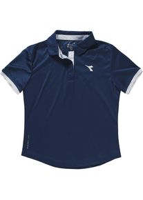 Diadora, M&auml;dchen Poloshirt, Dunkelblau / Wei&szlig;