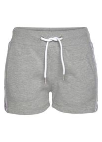 Superdry, Damen Shorts 'Alicia', Graumeliert / Wei&szlig;
