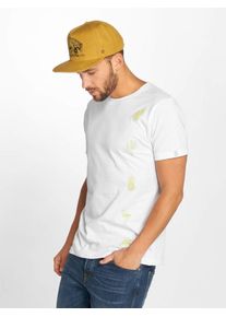 Just Rhyse, Herren T-Shirt mit sommerlichem Print, Weiß