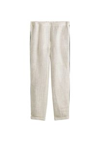 Mango, Damen Hose 'Band', Camel / Schwarz / Weiß
