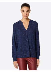 Esprit, Damen Bluse, Blau / Weiß