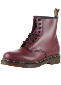 Dr. Martens, Damen Derber Schn&uuml;rstiefel 'Eye Boot Smooth', Anthrazit / Burgunder
