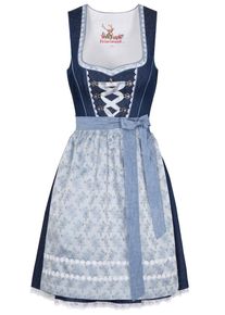 Spieth & Wensky SPIETH & WENSKY, Damen Dirndl "Holda", Blau / Hellblau / Weiß