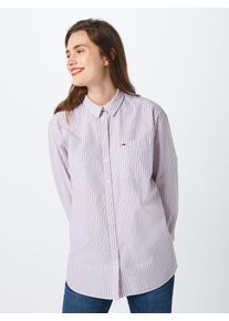 Tommy Jeans, Damen 'TJW BOYFRIEND MULTISTRIPE SHIRT', Rosa / Weiß