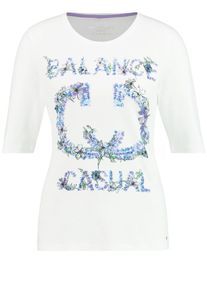Gerry Weber, Damen Shirt 'Balance', Blau / Apfel / Neonlila / Weiß
