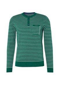 Tom Tailor, Herren Pullover, Grasgr&uuml;n / Naturwei&szlig;