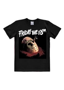 logoshirt, Herren T-Shirt 'Friday The 13th', Dunkelrot / Schwarz / Wei&szlig;