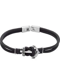 C-Collection, Herren Armband '87399524', Schwarz / Silber