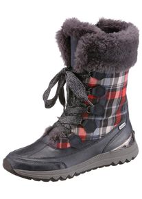 Marco Tozzi, Damen Winterstiefel, Navy / Graumeliert / Rot / Weiß