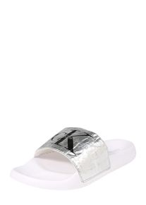 Calvin Klein Jeans, Damen Slipper 'CHANTAL', Silber / Weiß