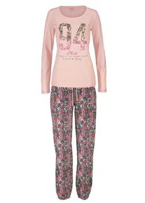 s.Oliver RED LABEL, Damen Pyjama mit mehrfarbigem Paisleymuster, Rosa