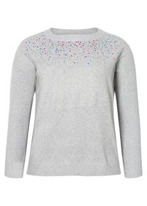 JUNAROSE, Damen Pullover, Graumeliert
