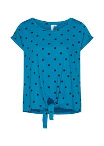 Q/S Designed By, Damen Shirt, Himmelblau / Schwarz