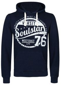 Soulstar, Herren Sweatshirt, Nachtblau / Weiß