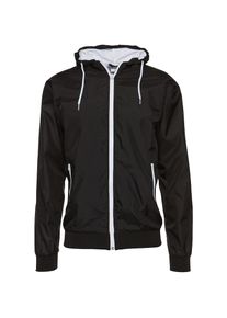 Urban Classics, Herren Jacke 'Contrast Windrunner', Schwarz / Weiß