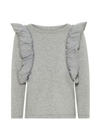 name it, M&auml;dchen T-Shirt, Graumeliert