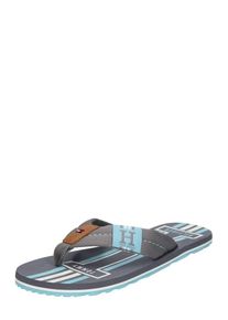 Tommy Hilfiger, Herren Slipper 'BADGE TEXTILE BEACH SANDAL', Grau
