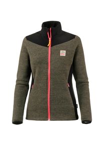 PICTURE Organic Clothing, Damen Fleecejacke 'Wakay', Khaki / Hellrot / Schwarz