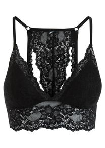 Pieces, Damen Spitzen-BH, Schwarz