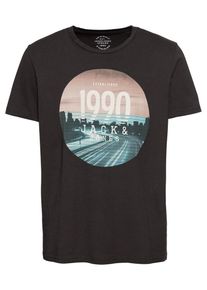Jack & Jones JACK & JONES, Herren T-Shirt 'JORART SASONG TEE CREW NECK', Mischfarben / Schwarz