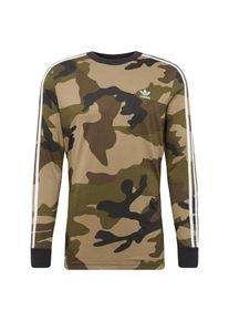 adidas originals, Herren Shirt 'Camo LS Tee', Braun / Dunkelgrün