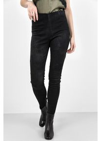 tigha, Damen Lederleggings mit Ziernähten ' Nori Buffed ', Schwarz