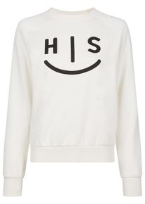 H.I.S. HIS JEANS, Damen Sweatshirt, Weiß
