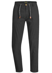 INDICODE JEANS, Herren Leinen-Hose 'Veneto', Schwarz