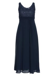 sheego Style, Damen Abendkleid mit Spitze, Marine
