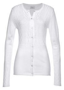 Boysen's BOYSEN'S, Damen Strickjacke, Wei&szlig;