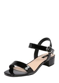 Only, Damen Sandale 'APPLE MIDI HEELED PATENT', Schwarz