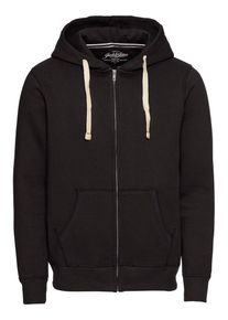 Jack & Jones JACK & JONES, Herren Sweatjacke 'JJESPACE MELANGE', Schwarz