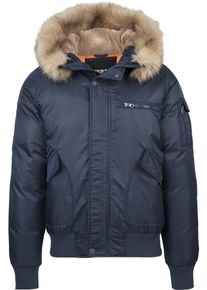 Urban Classics, Herren Bomberjacke 'Hooded Heavy', Nachtblau