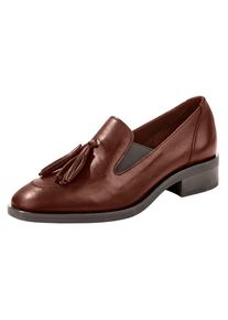 Heine, Damen Slipper, Kastanienbraun