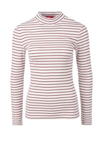s.Oliver RED LABEL, Damen Ringelshirt, Merlot / Weiß