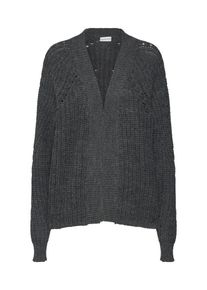 Vila, Damen Strickjacke 'VICABLA KNIT DETAIL L/S CARDIGAN', Grau