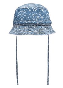 name it, Mädchen Jeans-Hut 'nitabava', Blue Denim / Weiß