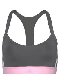 adidas Performance, Damen Sport-BH 'All Me 3 Stripes', Anthrazit / Altrosa