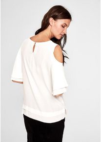 s.Oliver RED LABEL, Damen Volantbluse, Wei&szlig;