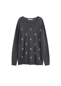 Violeta by Mango, Damen Pullover 'Toucan', Dunkelgrau
