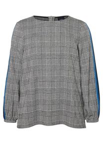 JUNAROSE, Damen Bluse, Blau / Schwarz / Wei&szlig;