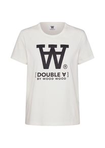 Wood Wood, Damen T-Shirt 'UMA', Aubergine / Weiß