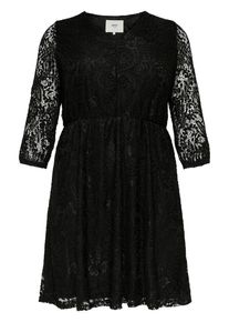 Only Carmakoma, Damen Curvy Spitzen Kurzkleid, Schwarz