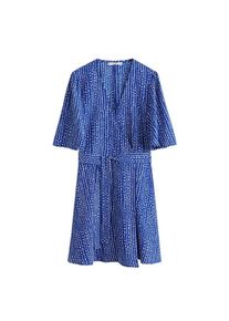 Mango, Damen Kleid 'Smithes', Blau / Weiß