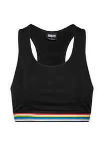 Urban Classics, Damen Top 'Ladies Multicolor Taped Bra', Schwarz
