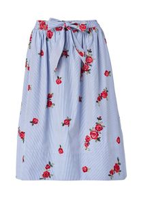 Hallhuber, Damen Rock, Royalblau / Hellgr&uuml;n / Rot / Wei&szlig;