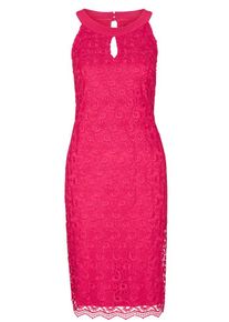 s.Oliver BLACK LABEL, Damen Spitzenkleid, Himbeer