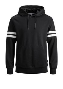 Jack & Jones JACK & JONES, Herren Hoodie, Schwarzmeliert / Wei&szlig;