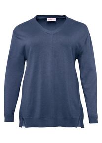 sheego Casual, Damen Pullover, Taubenblau
