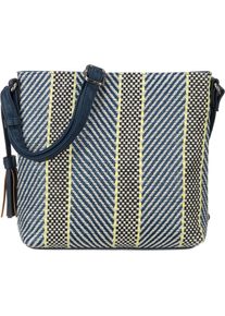 Tom Tailor, Damen Umhängetasche 'Benita', Blau / Gelb